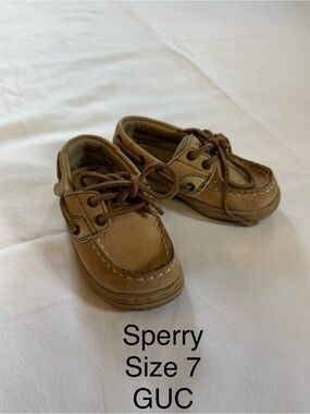 Sperry Kids Tan Leather Boat Shoes